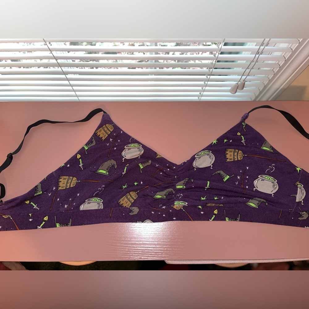 MeUndies Bralette - Size: XL - Halloween Edition - Purple/Multicolor